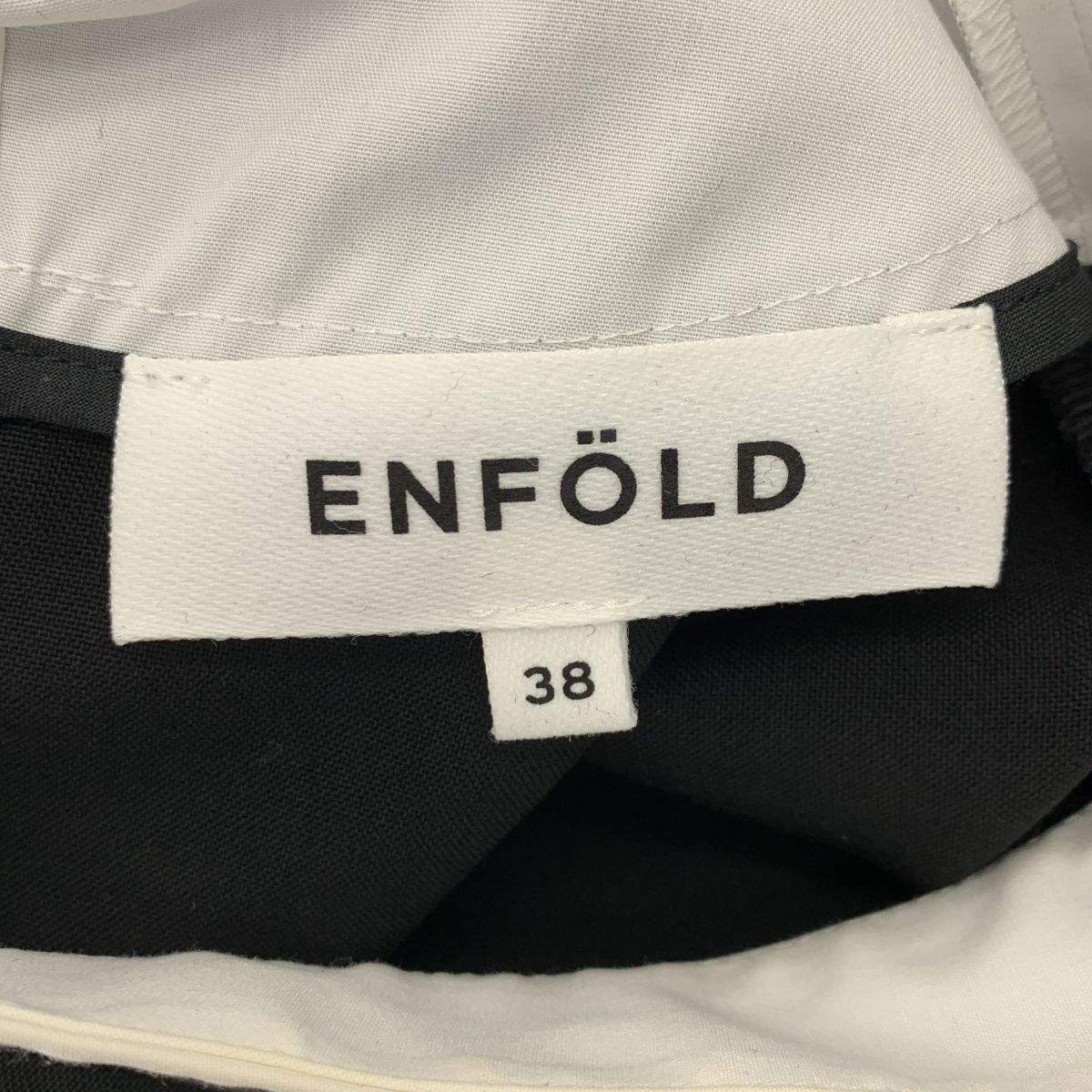 ENFOLD / エンフォルド | LAYERED BALLOON-SLEEVE PULLOVER バルーン プルオーバー シャツ | 38 | ブラック/ホワイト | レディース ENFOLD - ENFOLD レイヤード バルーン スリーブ プルオーバーの通販 by