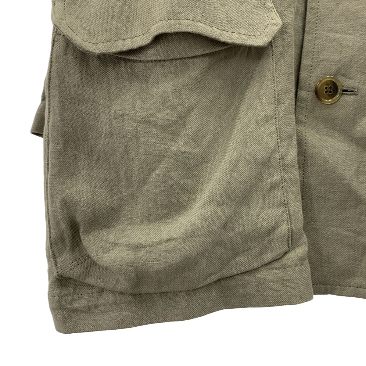 CONCETTO / コンチェット | F-2 JACKET リネン ジャケット ハーフコート | L | ベージュ | メンズ CONCETTO / コンチェット | F-2 JACKET リネン ジャケット ハーフ