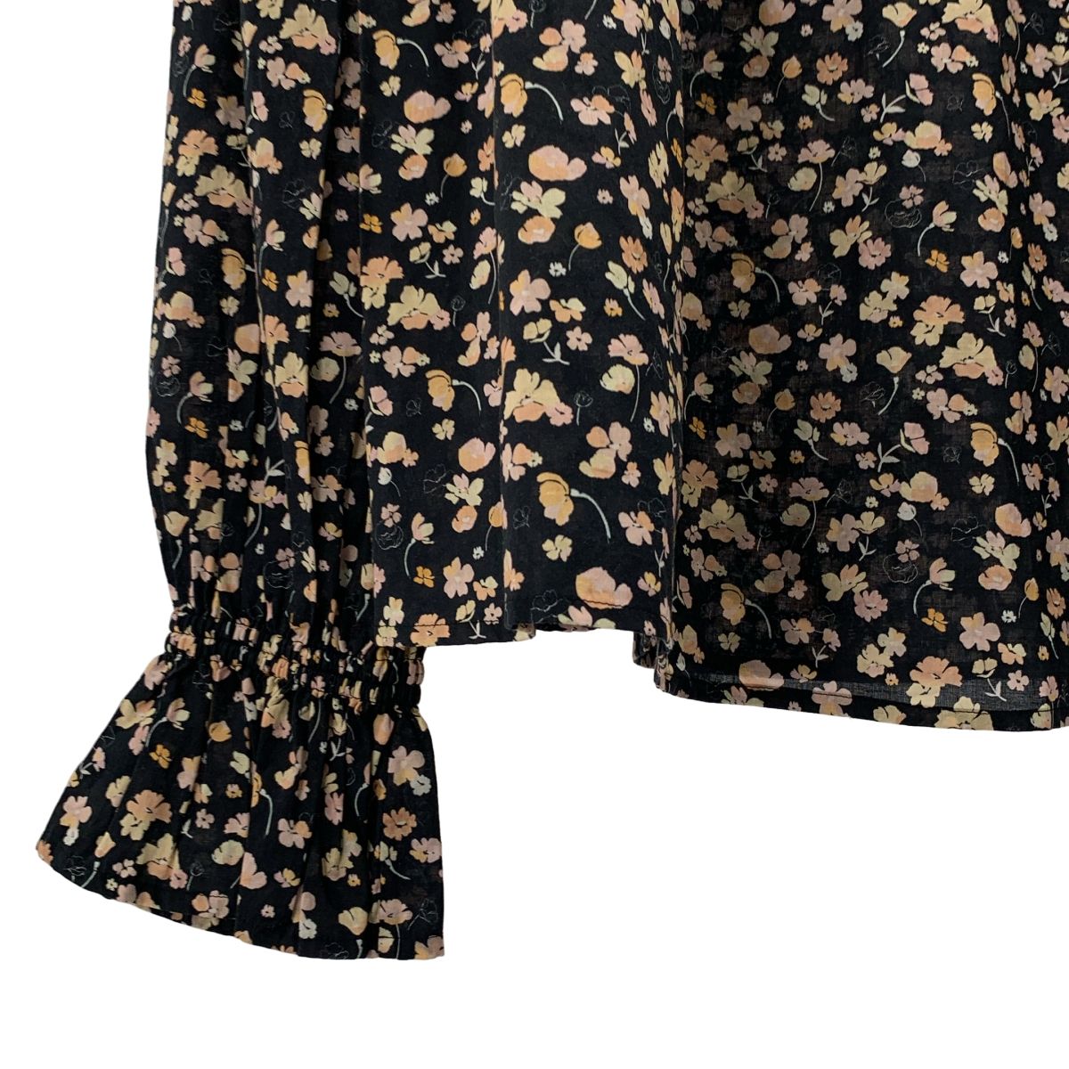 MERLETTE / マーレット | 2022AW | MAJORELLE PRINT / 総柄 ギャザー ハイネック シャツ ブラウス | XS | ブラック/マルチカラー | レディース MAJORELLE BLOUSE｜Tops｜Merlette(マーレット)｜Merlette NYC