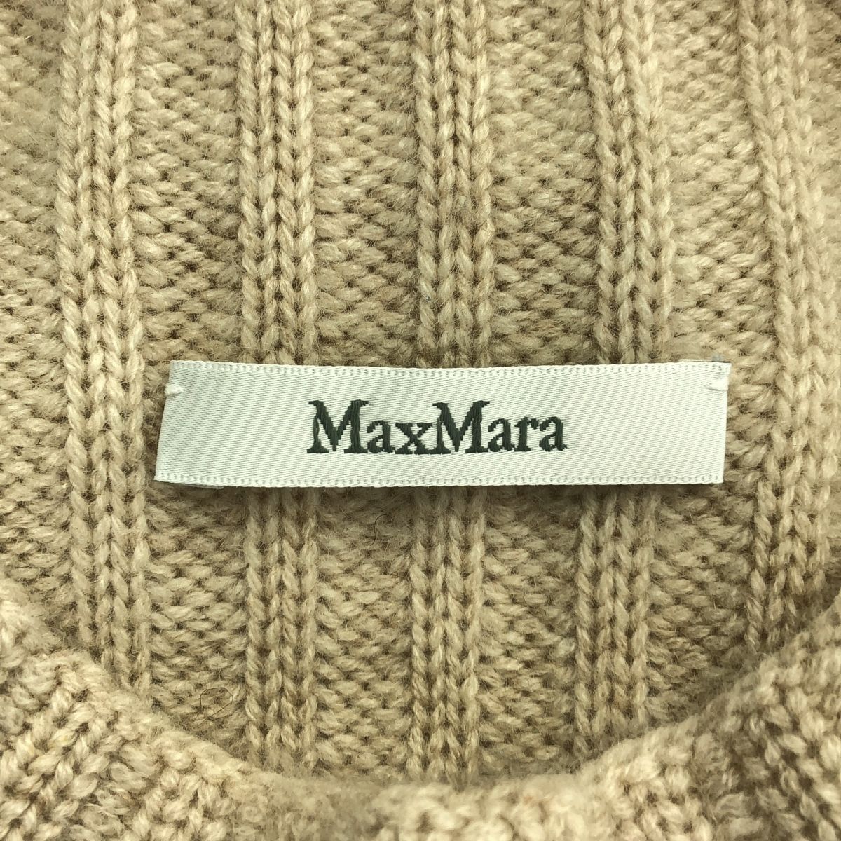  Max Mara マックスマーラ 2025 AW ALOA ウール カシミヤ ハイネック ニット M ベージュ レディース その他 トップス