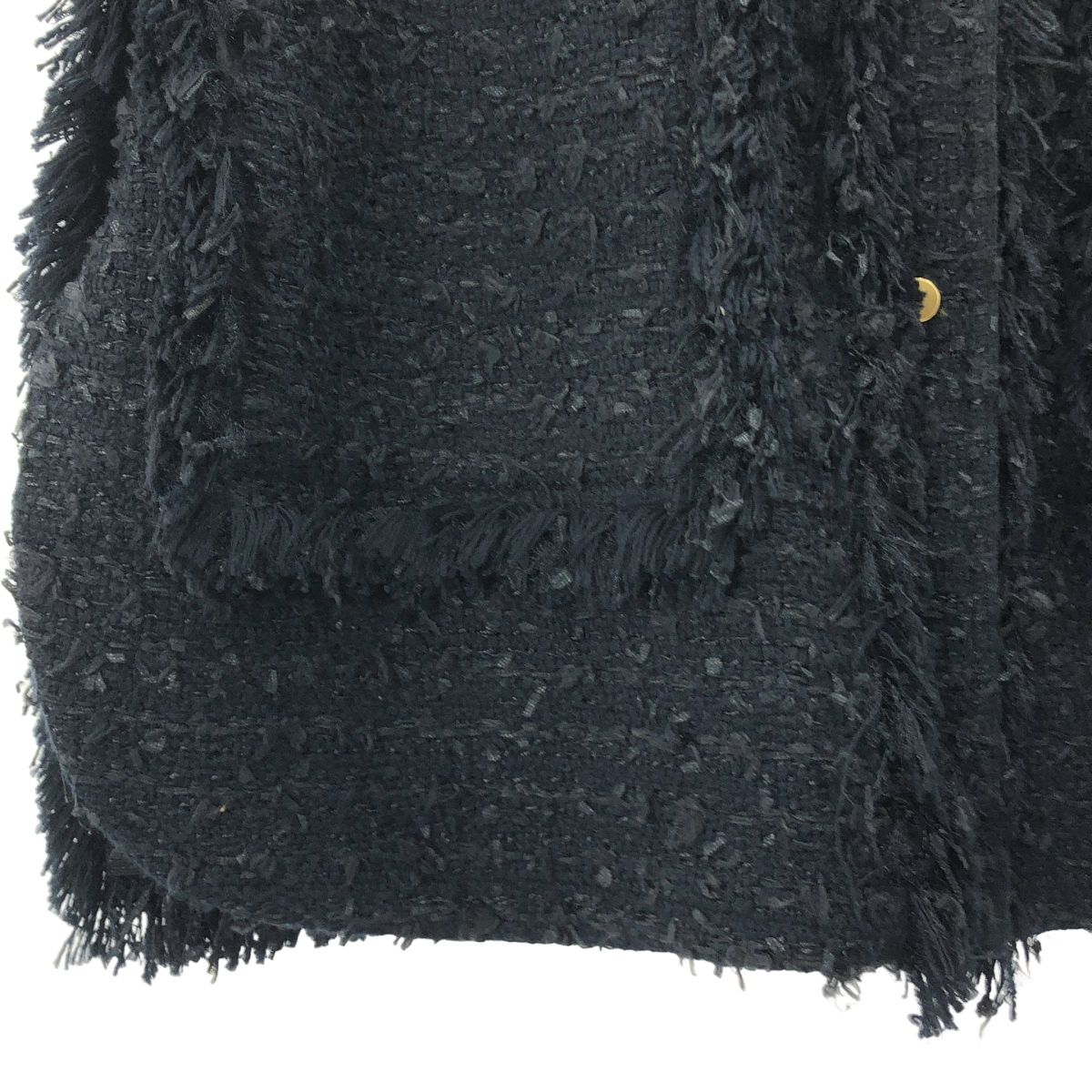 デパリエ　DEPAREILLE ツイードベスト サイズ38 中古・古着通販】DEPAREILLE (デパリエ) ラメフリンジツイードベスト