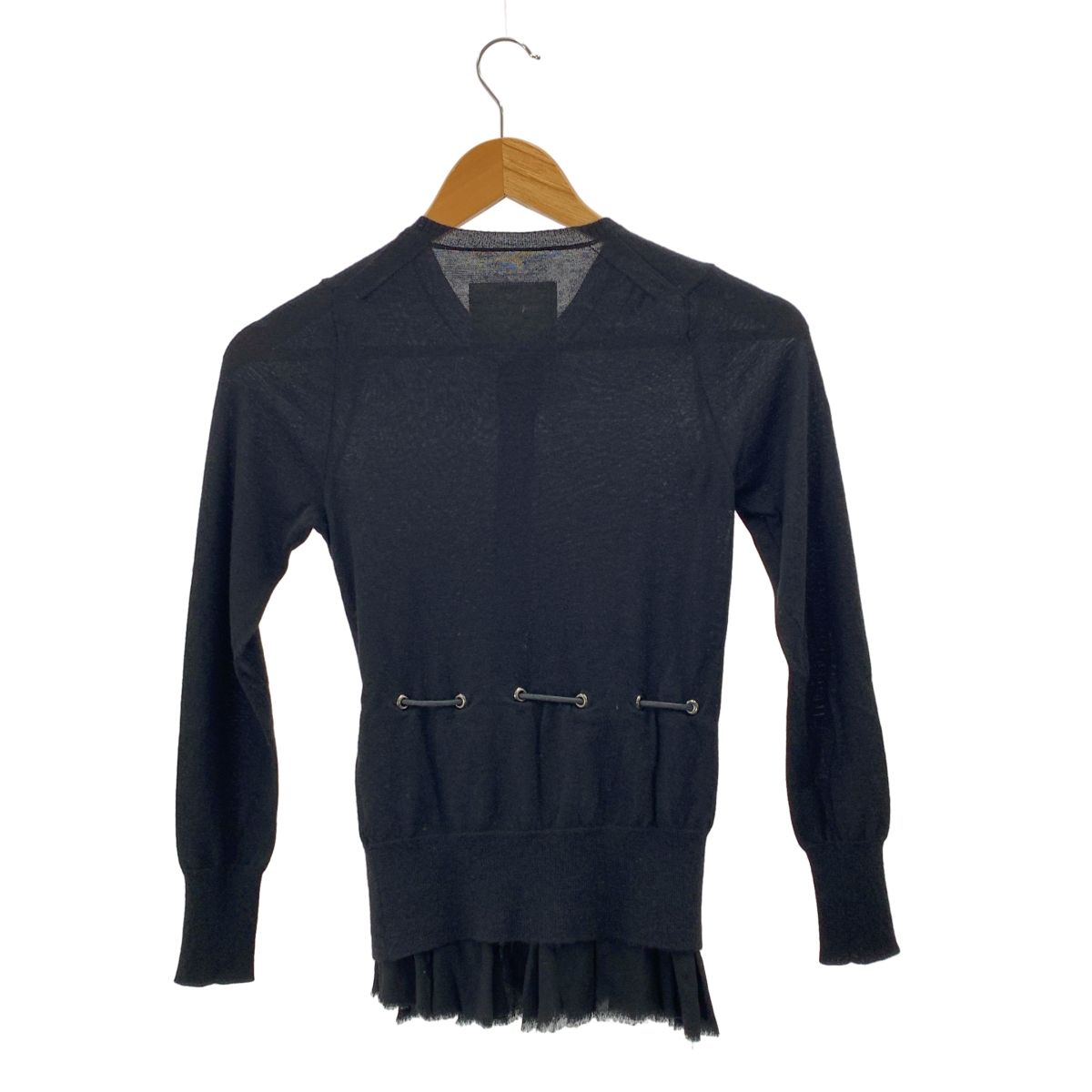 sacai サカイ カシミア ドローコード カーディガンM 超美品 ◇国内発送◇*sacai*Sスタッド カシミアブレンド カーディガン (sacai