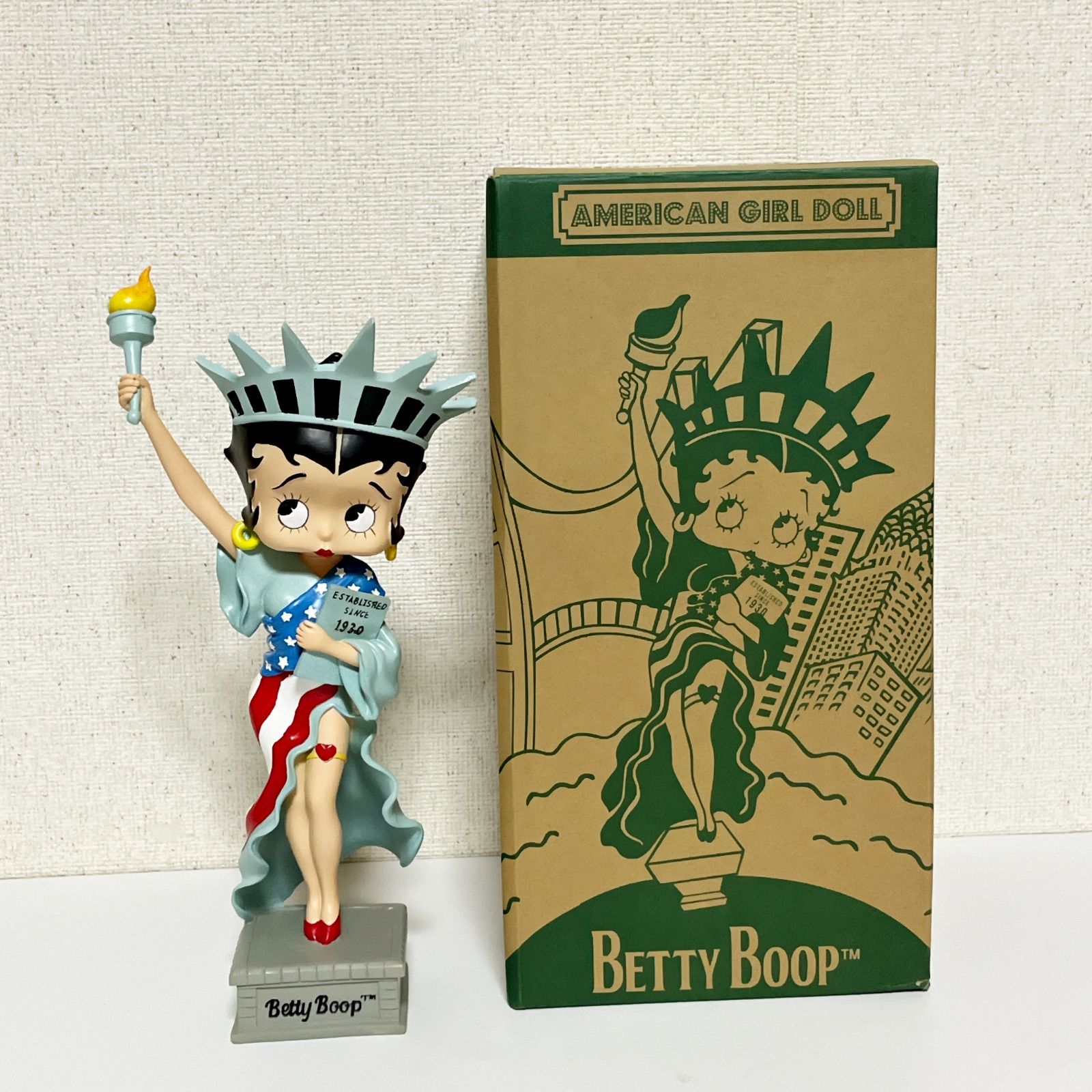 箱付美品】Betty Boop ベティ・ブープ 自由の女神 フィギュア American