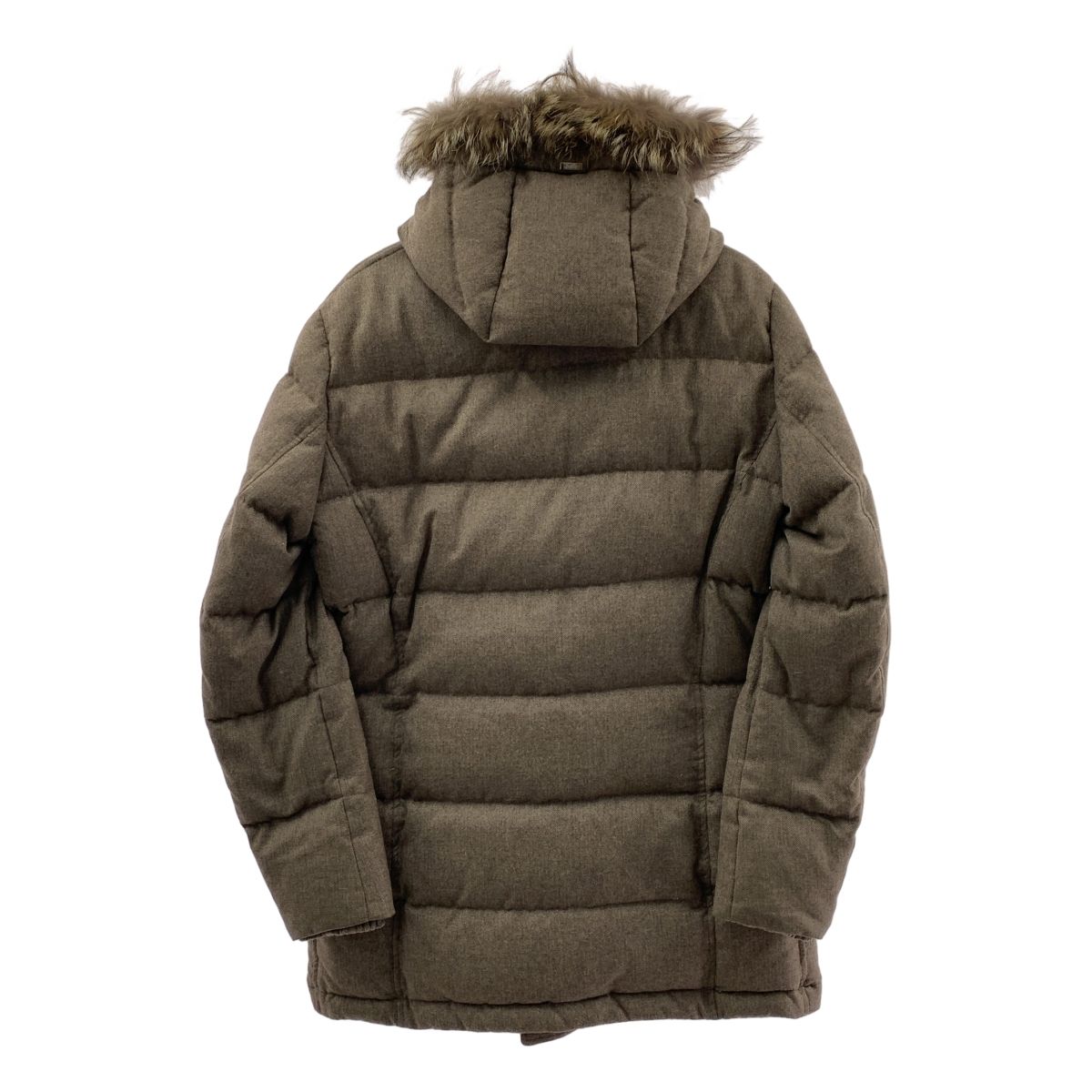 HERNO ヘルノ カシミヤ ダウンコート コヨーテ ファーフーディ ブラウン メンズ ジャケット その他 