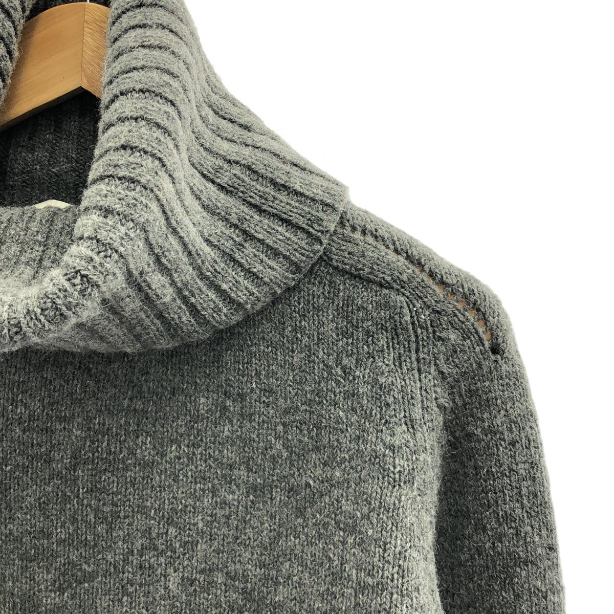 CELINE セリーヌ エディ期 ウール タートルネック ニット S グレー レディース