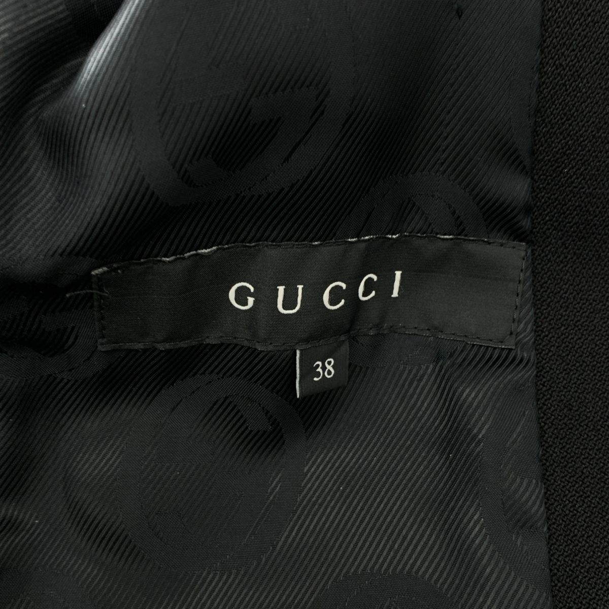 GUCCI / グッチ | ウール シルク ロングピーコート | 38 | ブラック 
