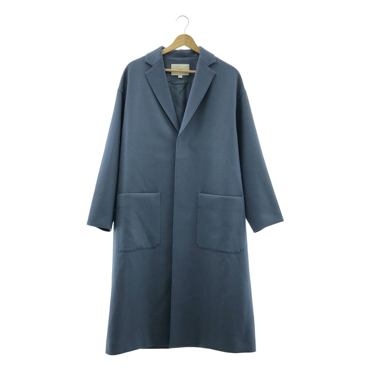 HYKE ハイク WOOL SHOP COAT ウール ショップ コート 2 ブルー レディース
