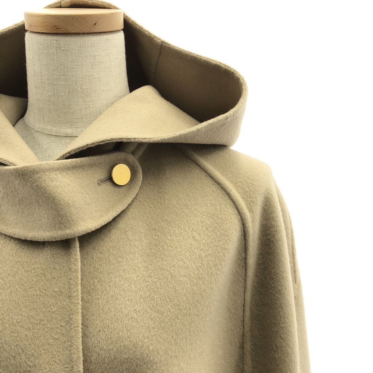 BEIGE ベイジ ウール オーバーシルエット ケープコート 4 ベージュ レディース