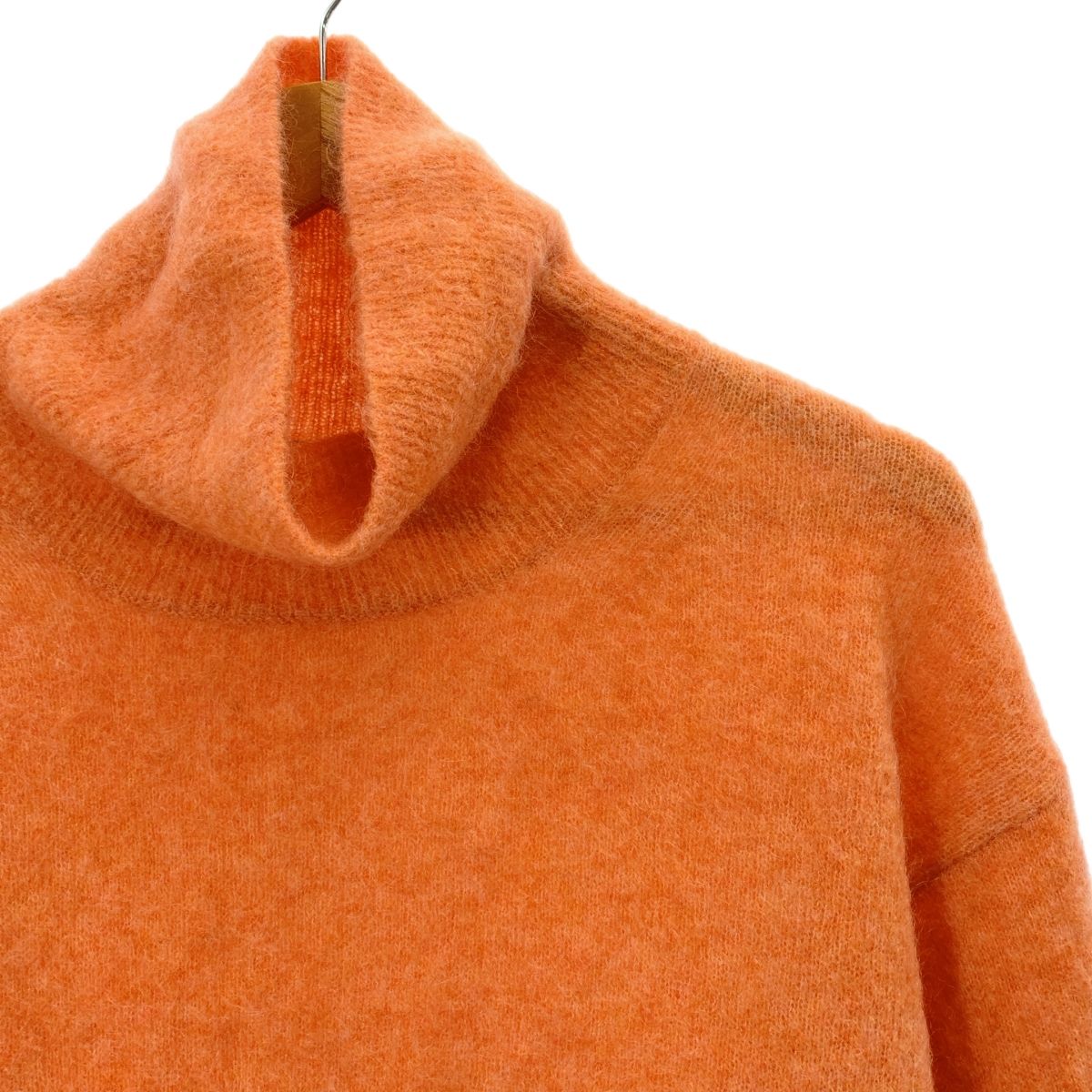デパリエ モヘア タートルネック ニット 38 オレンジ レディース