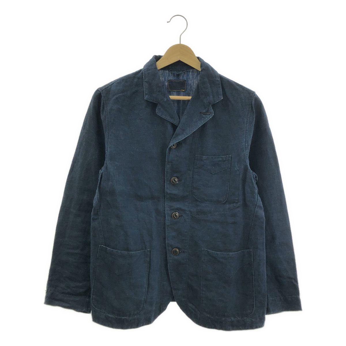 45 r フォーティファイブアール リネン インディゴ染め ジャケット 2 インディゴ レディース