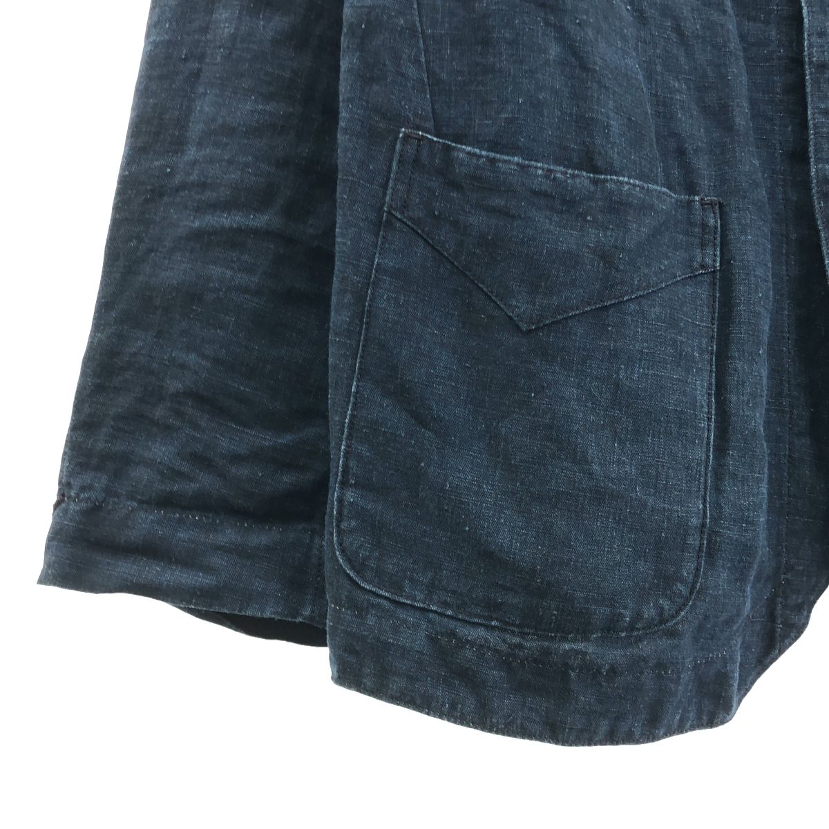  45 r フォーティファイブアール リネン インディゴ染め ジャケット 2 インディゴ レディース その他 ジャケット アウター