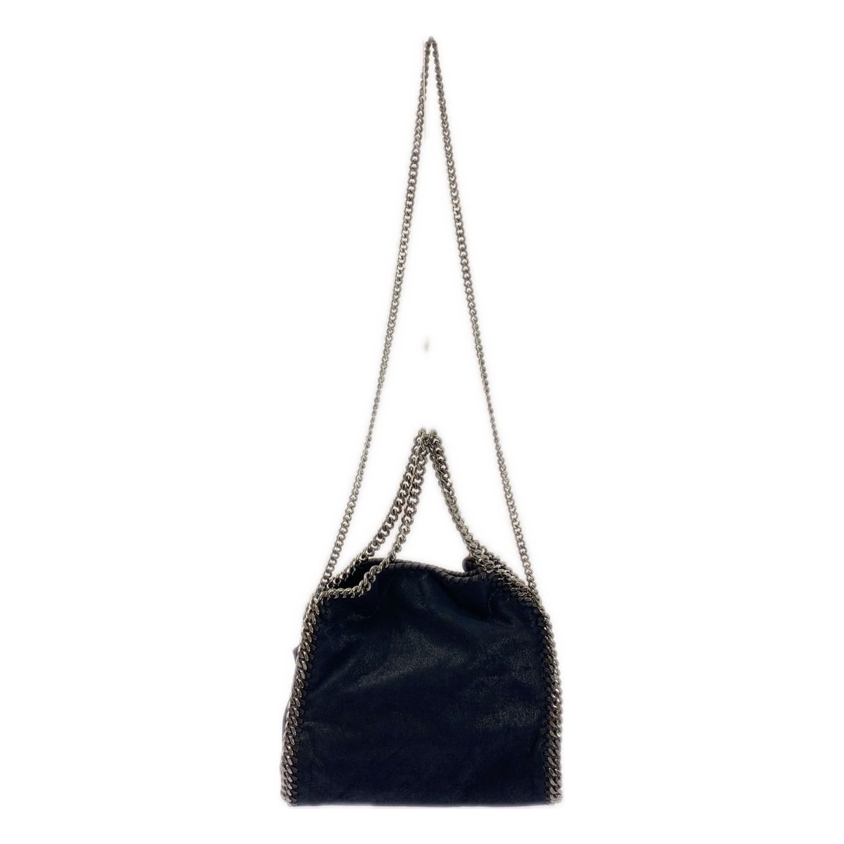 STELLA McCARTNEY ステラマッカートニー ファラベラ レザー チェーン ショルダーバッグ ネイビー シルバー レディース