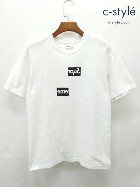 L781 [コラボ] Supreme × COMME des GARCONS SHIRT Split Box Logo Tee
