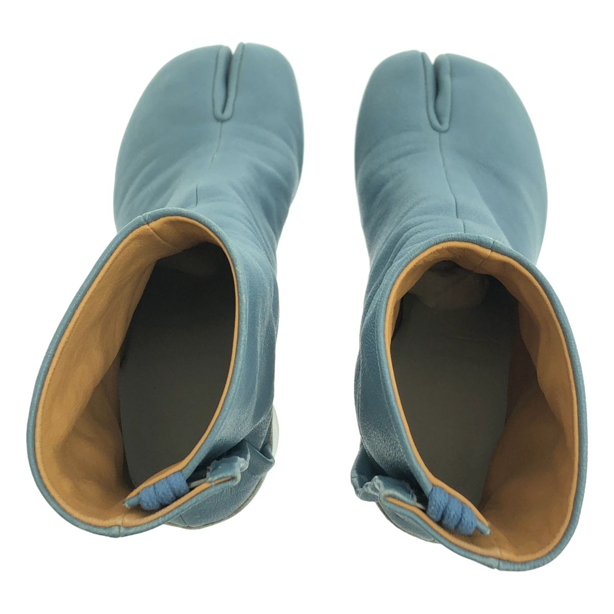  Maison Margiela メゾンマルジェラ 2021 SS Tabi Ankle Boots タビ レザー アンクル ヒールブーツ 35 ブルー レディース その他 靴