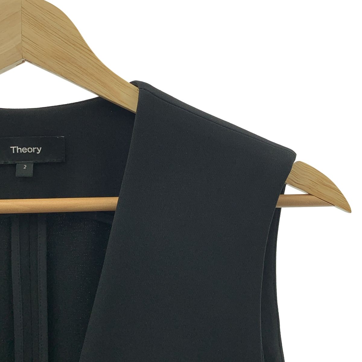 theory セオリー 2025 SS ADMIRAL CREPE SEAM VT ダブル ジレ ベスト 2 ブラック レディース