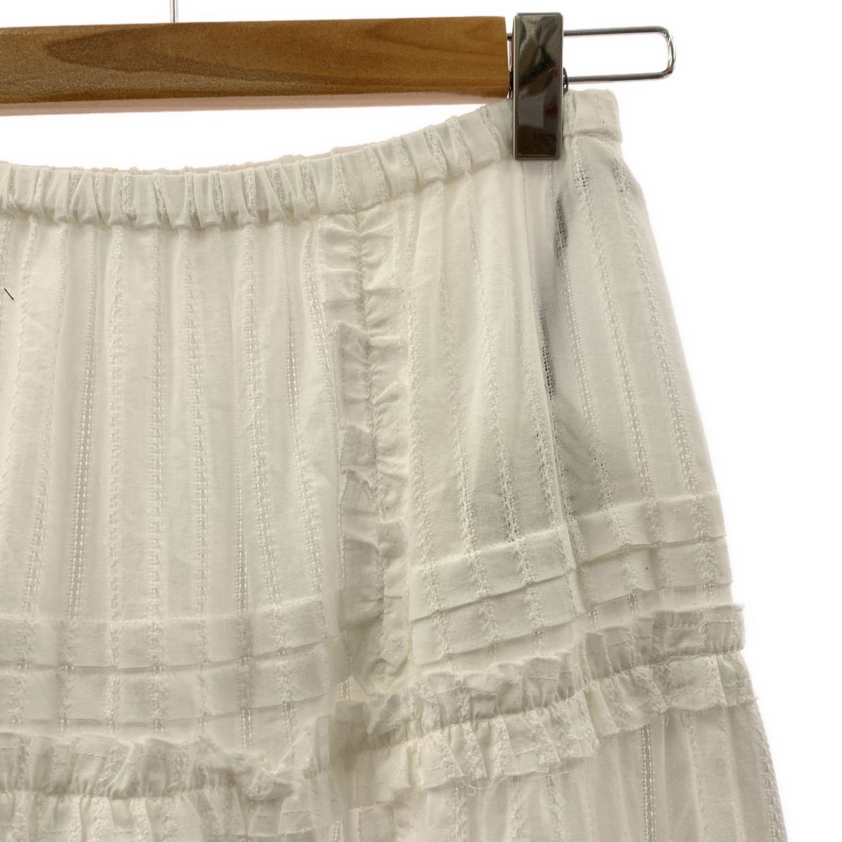 新古品　PRANK PROJECT　ボリュームマキシスカート ホワイト PRANK PROJECT(プランク プロジェクト)｜コットンレースマキシスカート