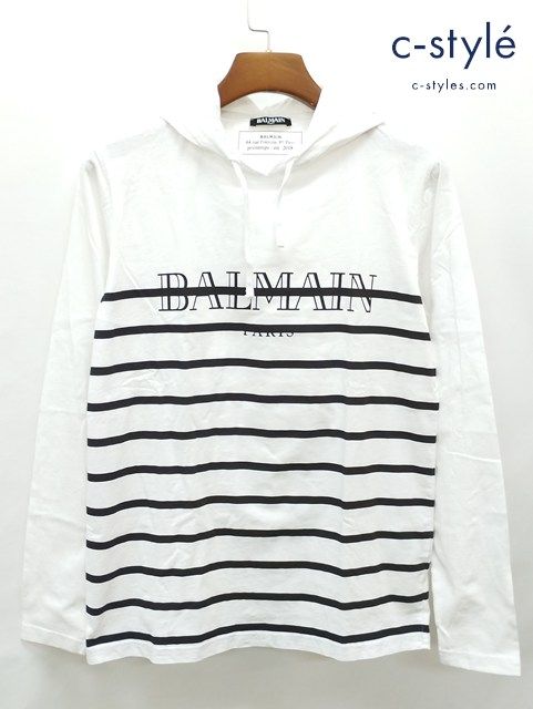 L761 [人気] BALMAIN バルマン ロングスリーブTシャツパーカー S