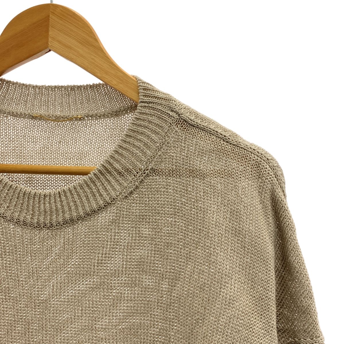 L Appartement アパルトモン 2025 SS LINEN BF KNIT PULLOVER リネン プルオーバー ニット F ベージュ レディース