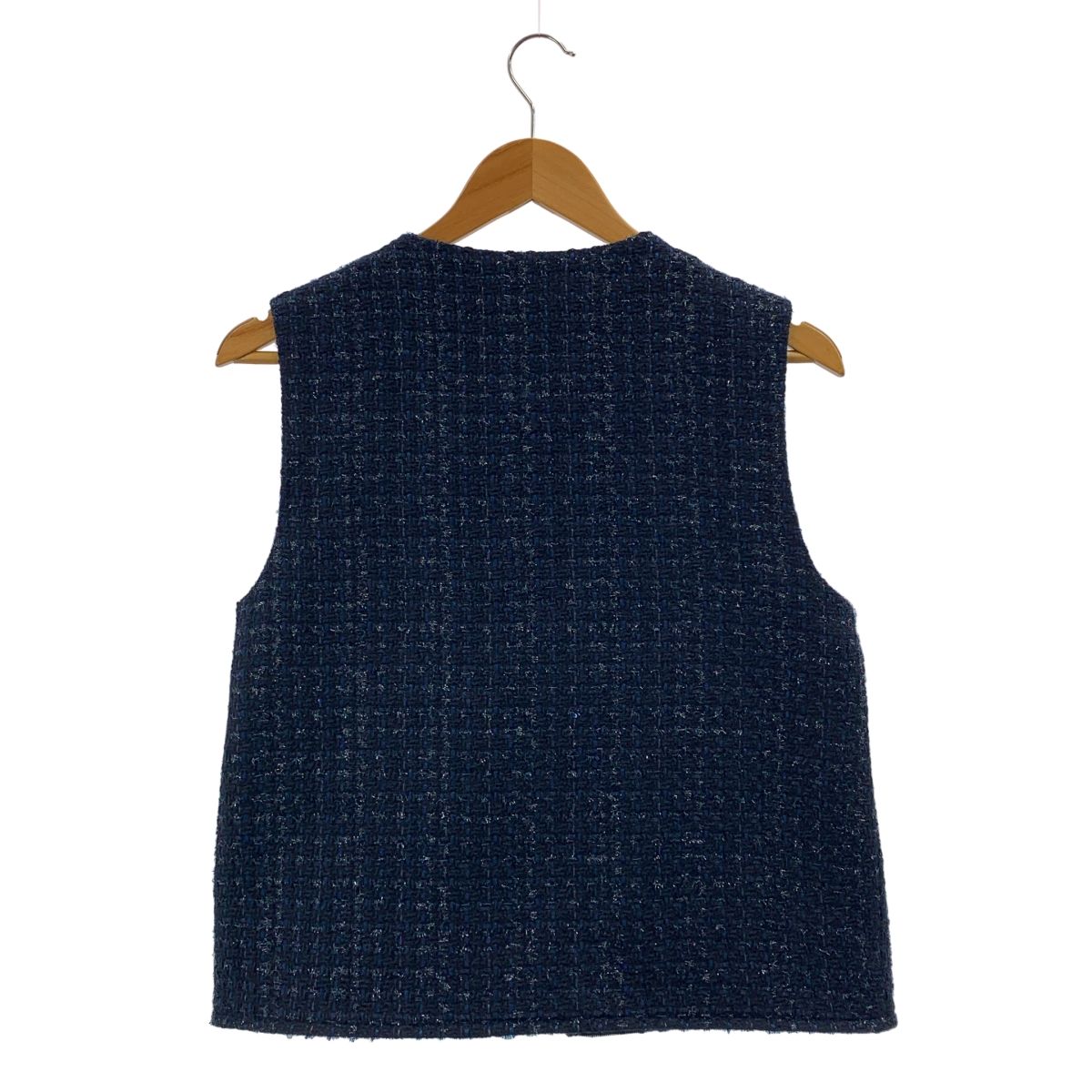 U-big 石井毛皮 ツイード ベスト ブラック 新品　ubig ジレ U-Big / ユービッグ | 石井毛皮 ツイード ベスト | M | ネイビー