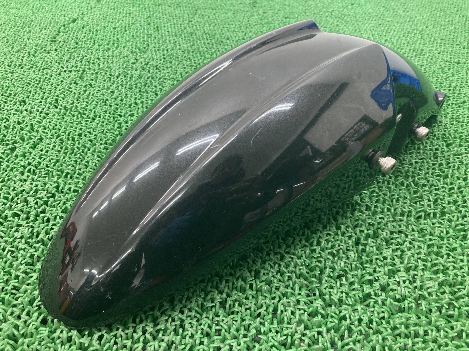 バリオス フロントフェンダー 黒 カワサキ バイク 部品 ZR 250 A BALIUS ペイント素材に 割れ欠け無し 品薄 品 jB