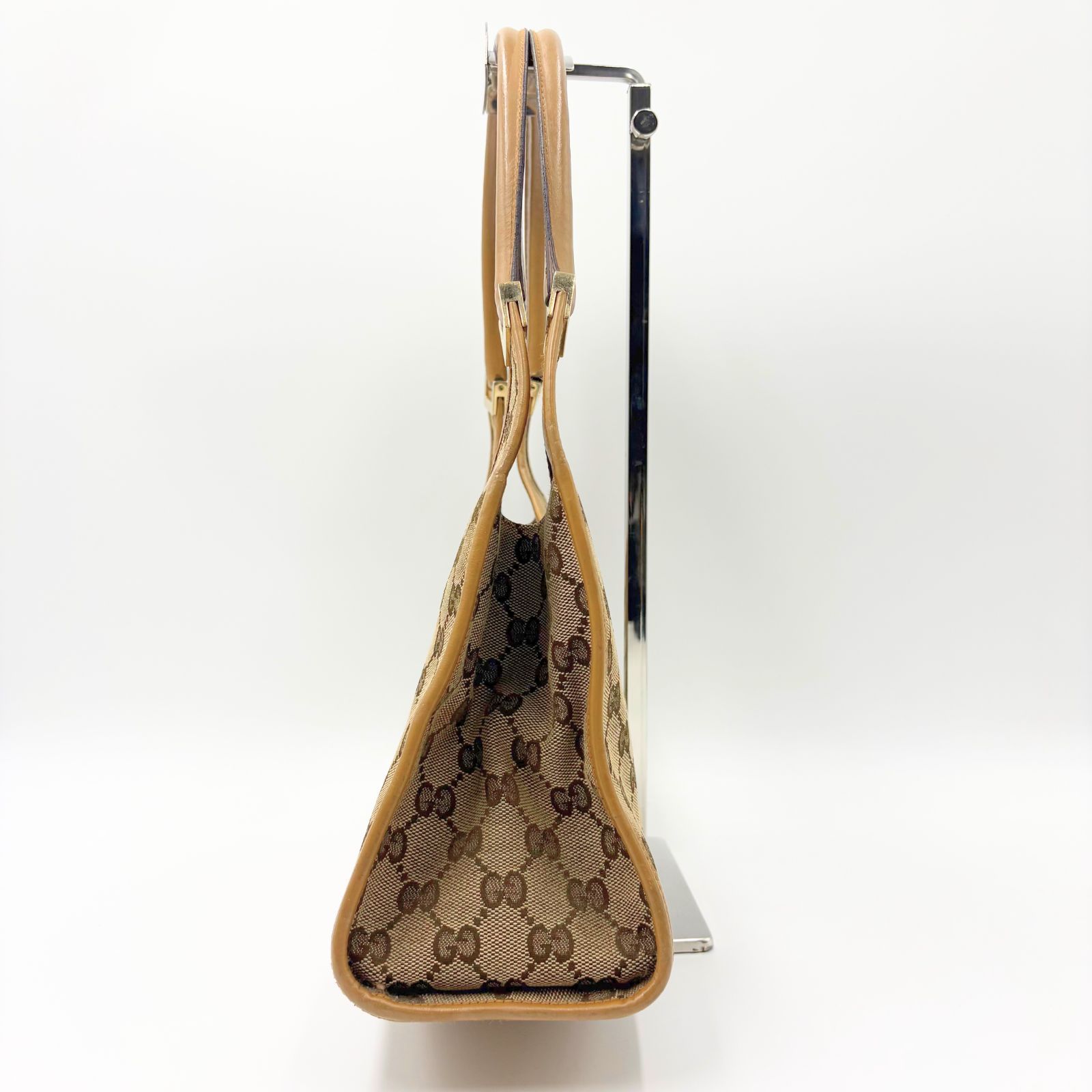 GUCCI グッチ ジャッキー GGキャンバス ハンドバッグ レザー 