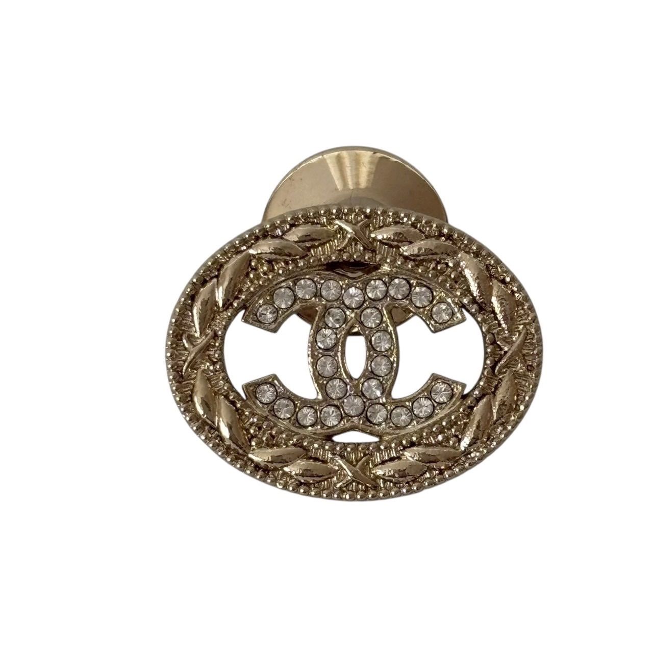⭐️極美品⭐️シャネル ピンブローチ ラインストーン ココマーク ゴールドGP ⭐️極美品⭐️シャネル ピンブローチ ラインストーン ココマーク