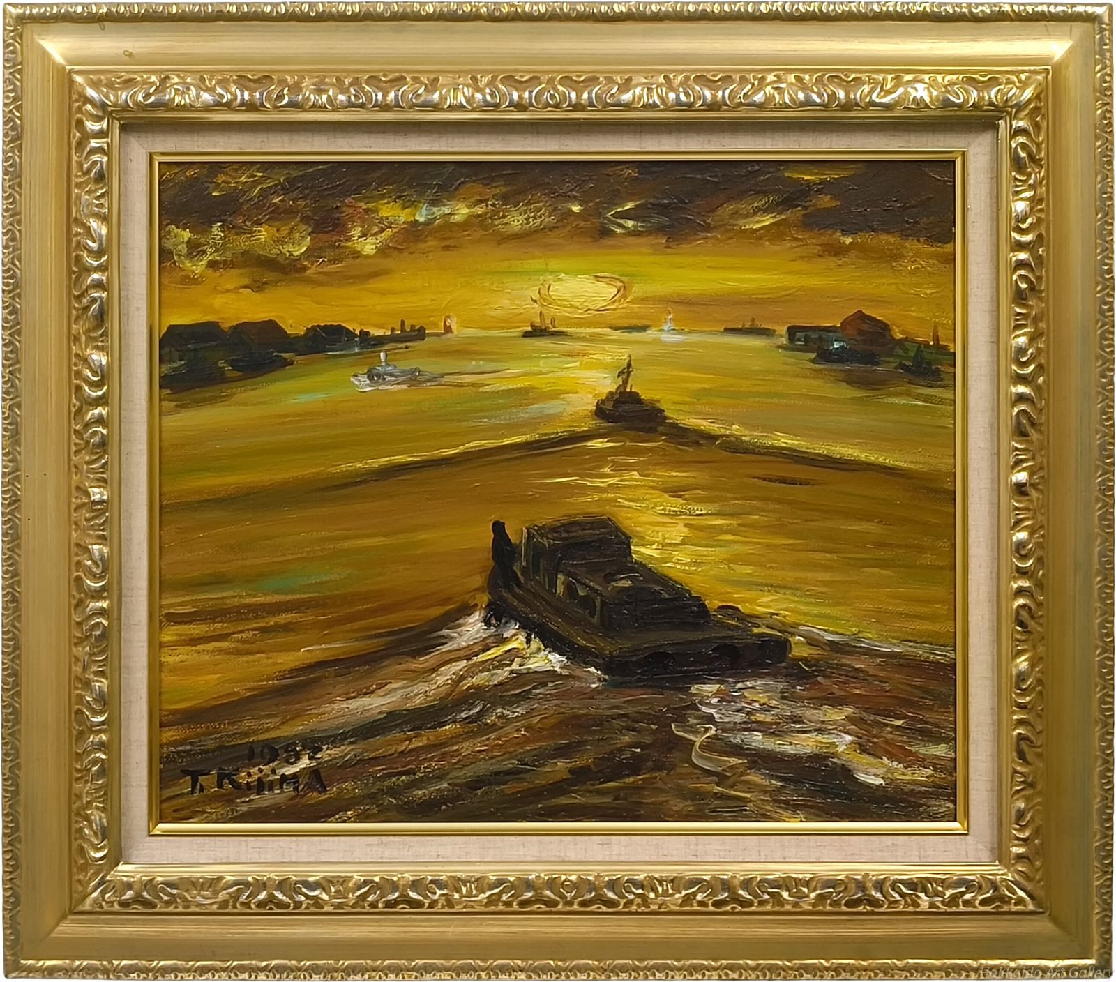 木島務 「釧路港」 油絵・油彩画 絵画 - メルカリ