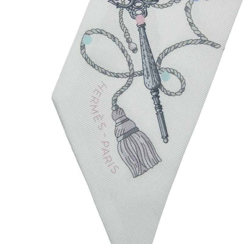  エルメス ツイリー LES CLES A POIS ホワイト マルチ レディース HERMES 1-0247793 その他 小物