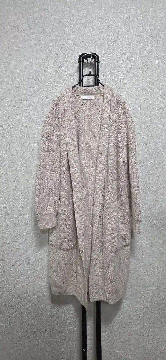 ミシャ ウール ブレンド アイボリー ロング カーディガン ニット