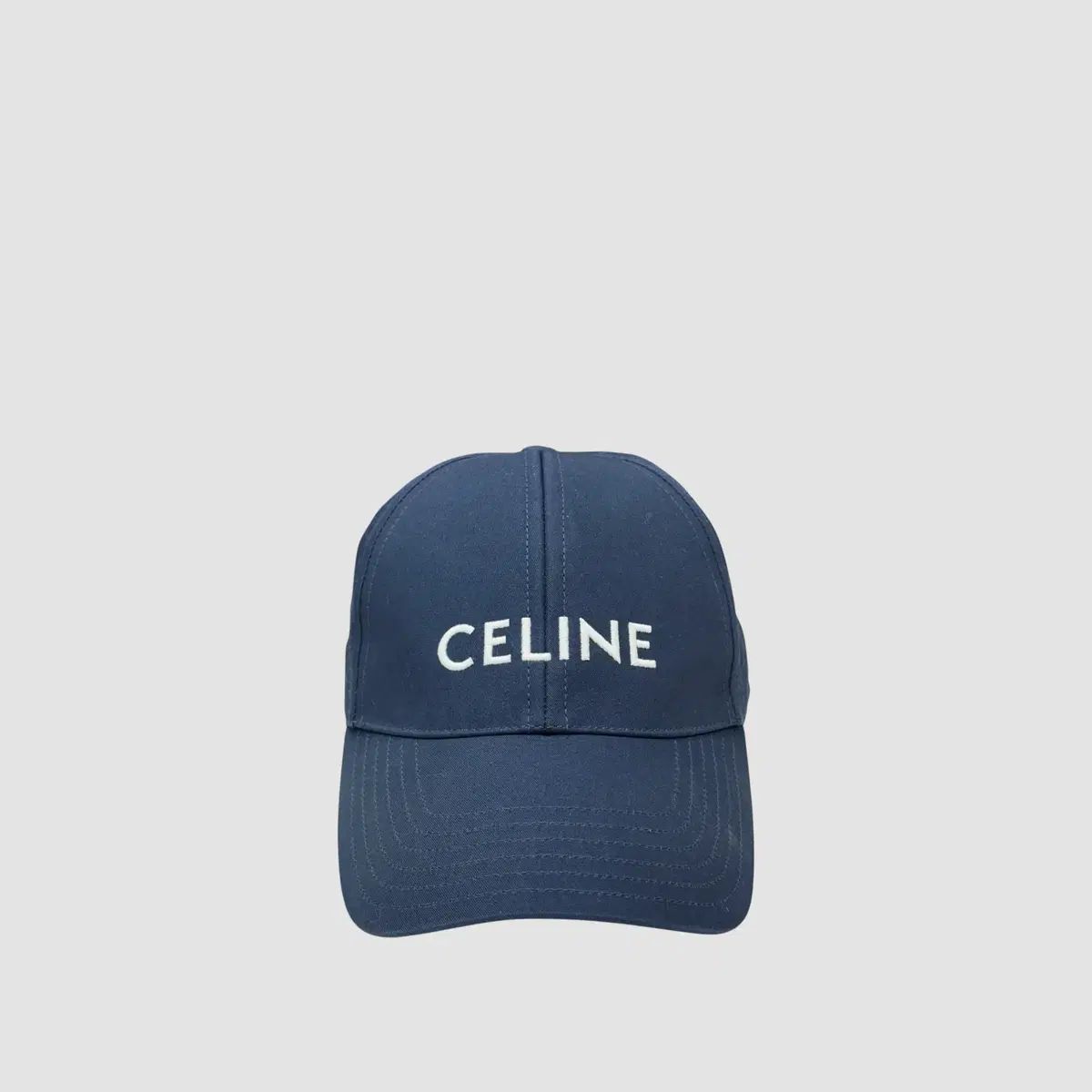 Celine セリーヌ コットン ドリル ベースボールキャップ ネイビー S
