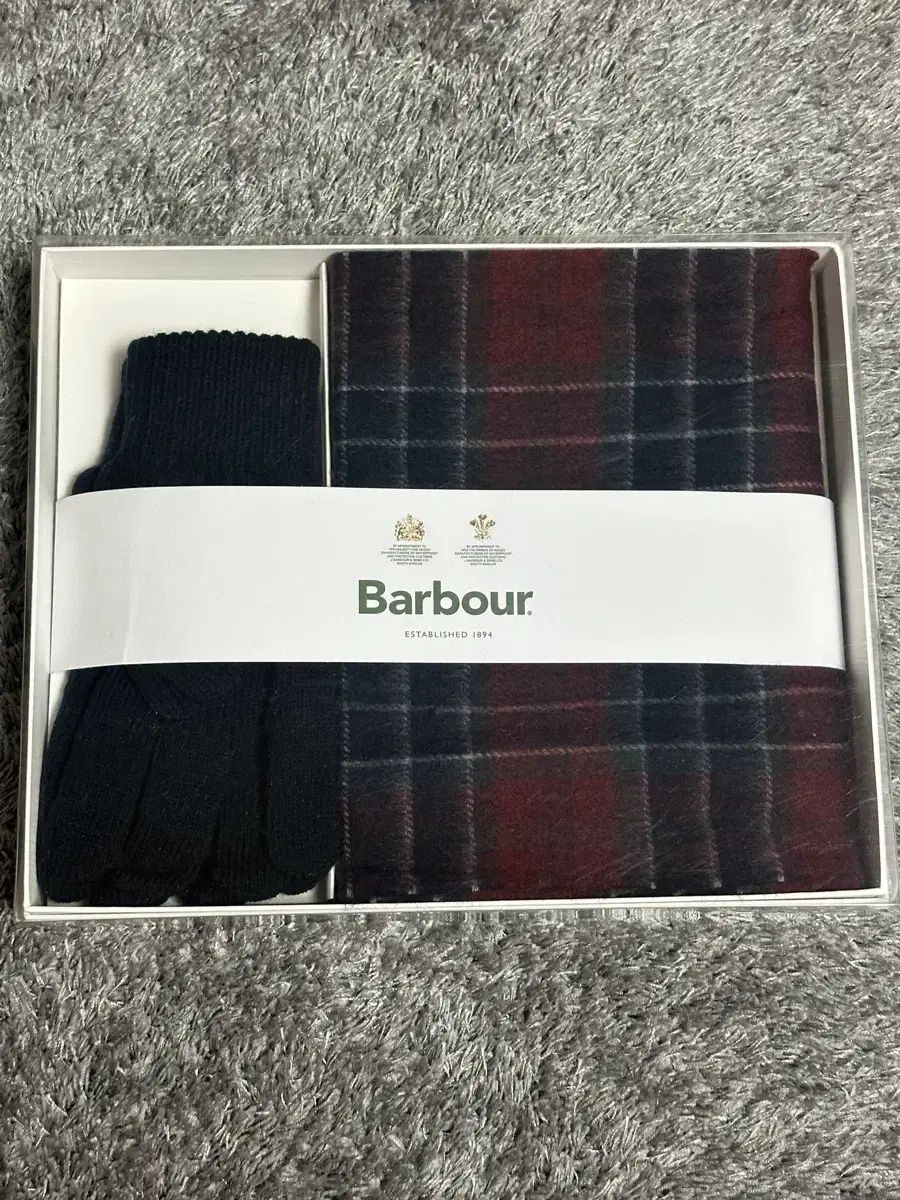 BARBOUR バブアー ウールマフラー 手袋 ギフト セット