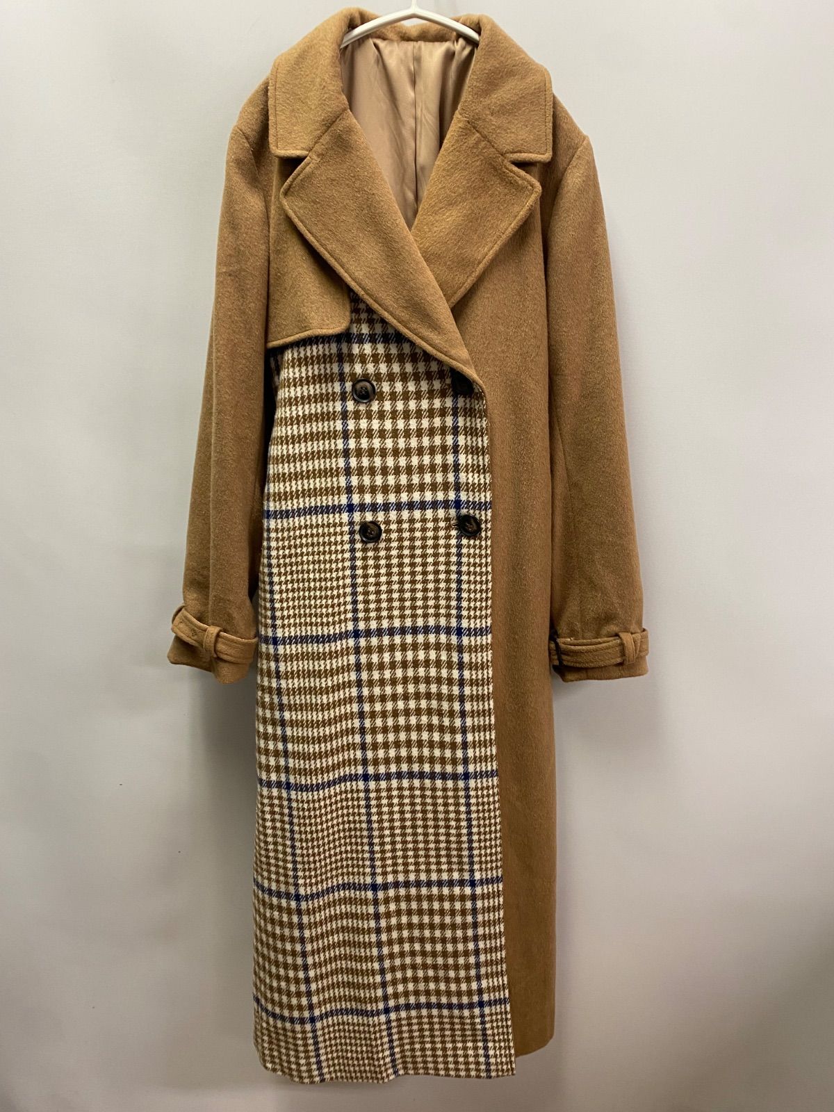 eimy istoire チェックコンビコート S