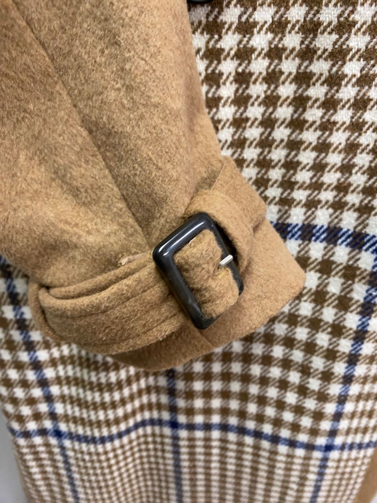 istoire チェックコンビコート