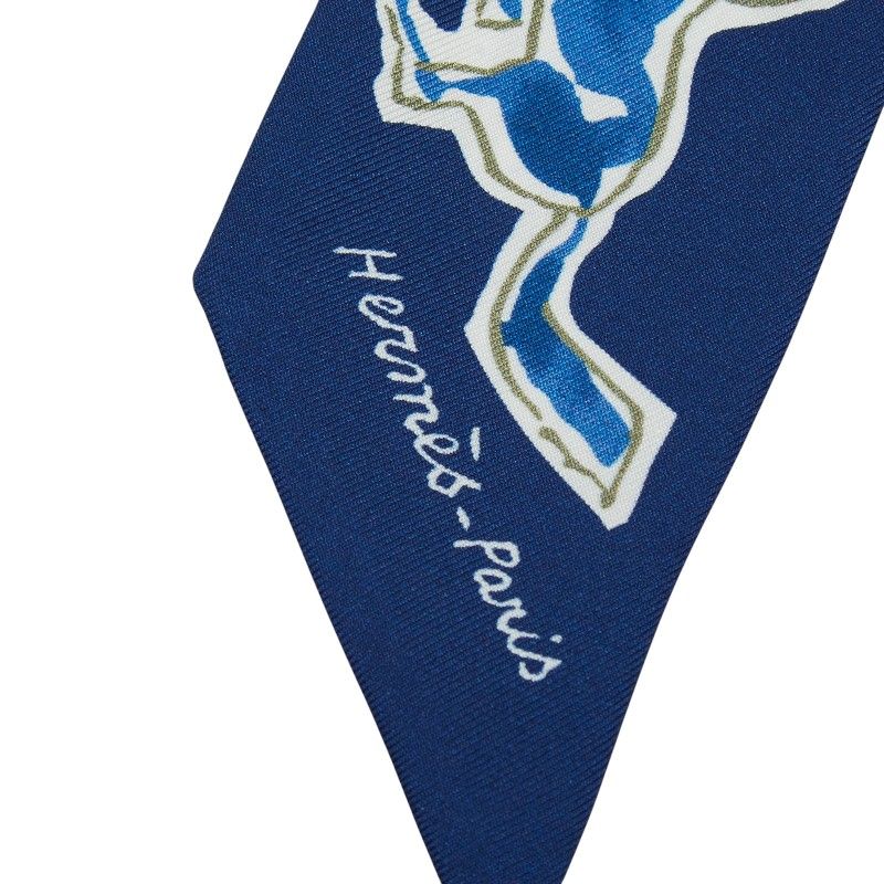  エルメス ツイリー CHEVAUX EN LIBERTE 自由の馬 ブルー マルチ レディース HERMES 1 0247791 その他 小物