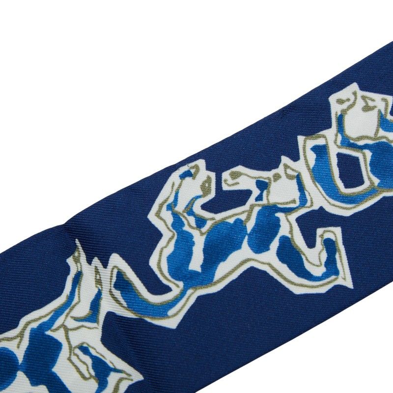 エルメス ツイリー CHEVAUX EN LIBERTE 自由の馬 ブルー マルチ レディース HERMES 1-0247791