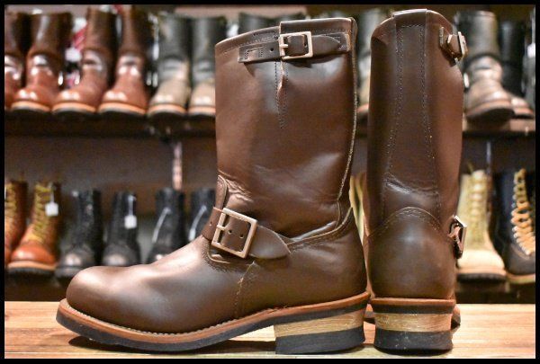  9 D 09年 レッドウィング 2967 エンジニア 茶 チョコレート クローム ブラウン スチールトゥ 2269 ブーツ redwing FL 034 エンジニアブーツ ブーツ 革靴