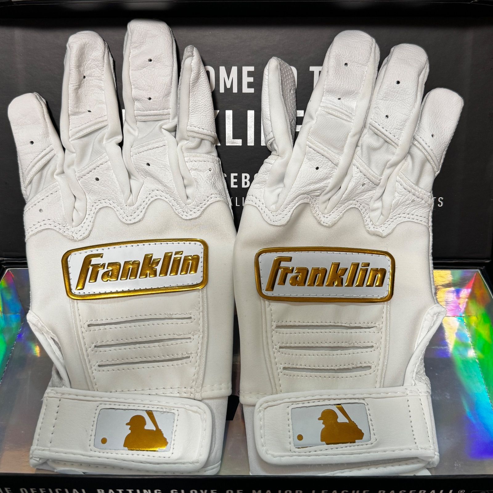 Franklin CFX Pro ホワイト ゴールド バッティンググローブ