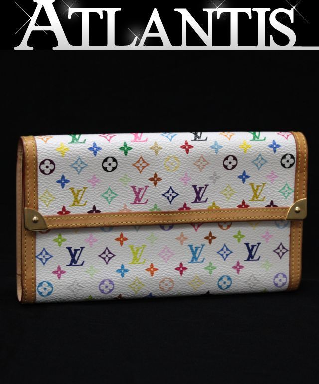 ルイヴィトン Louis Vuitton インターナショナルウォレット 三つ折り長財布 マルチ 白 M 92659 72966