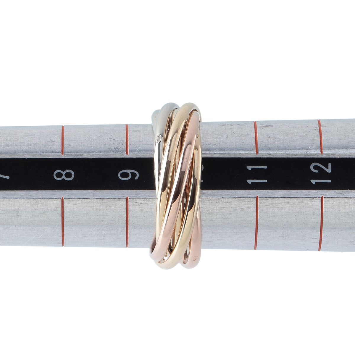 カルティエ トリニティ リング 7連 約10号 750PG/WG/YG スリーカラー