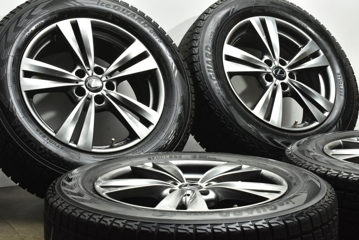 交換用に L Fラウンジ 18 in 7 5 J 35 PCD 114 3 ヨコハマ アイスガード G 075 235 65 R レクサス 20 RX ホイールのみ販売