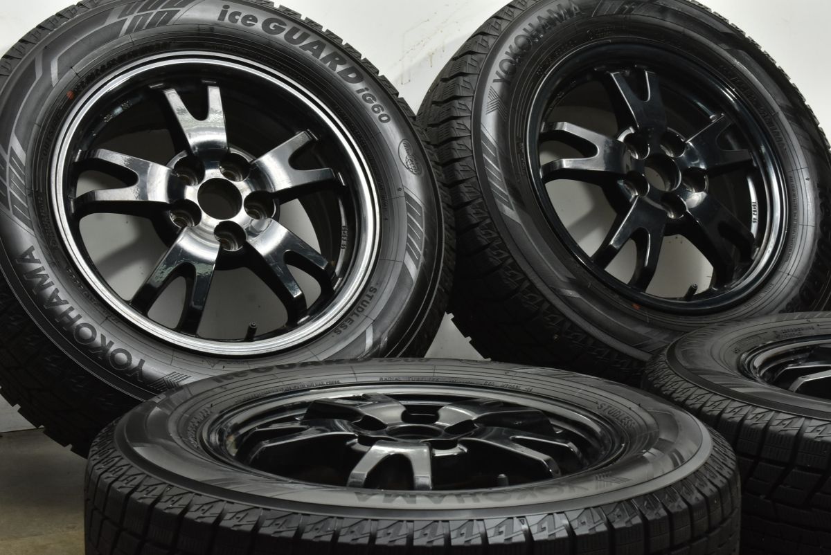 バリ溝 トヨタ 30 プリウス 15 in 6 J 45 PCD 100 ヨコハマ アイスガード iG 60 195 65 R カローラツーリング スポーツ