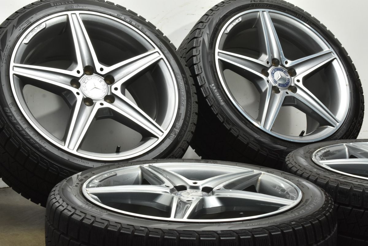 メルセデス ベンツ W 205 Cクラス AMGライン 18 in 7 5 J 44 8 49 PCD 112 ピレリ 225 40 R 245 交換用
