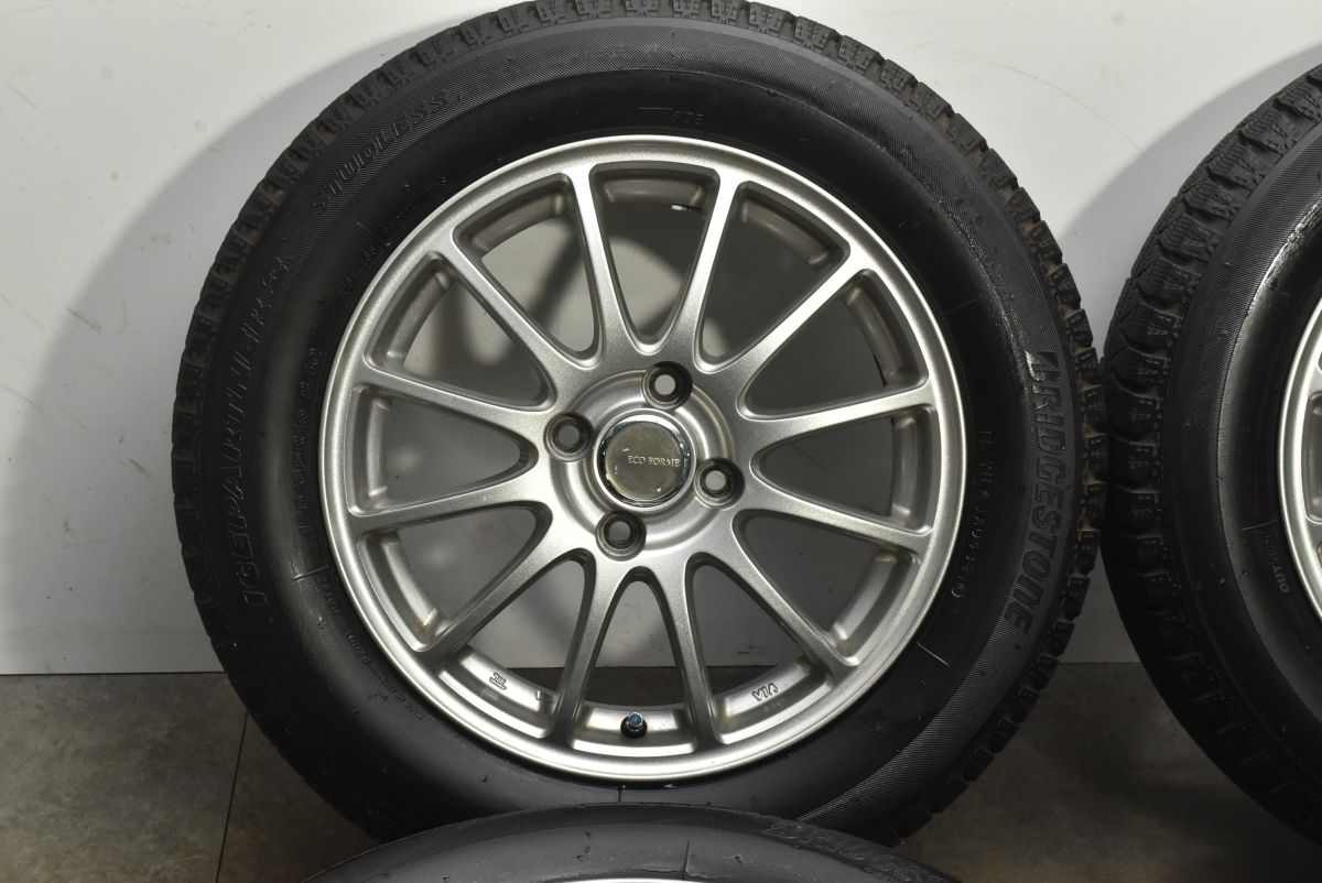  エコフォルム 15 in 5 J 45 PCD 100 ブリヂストン アイスパートナー2 175 65 R アクア ヴィッツ ポルテ フィット キューブ 15インチ タイヤ ホイールセット