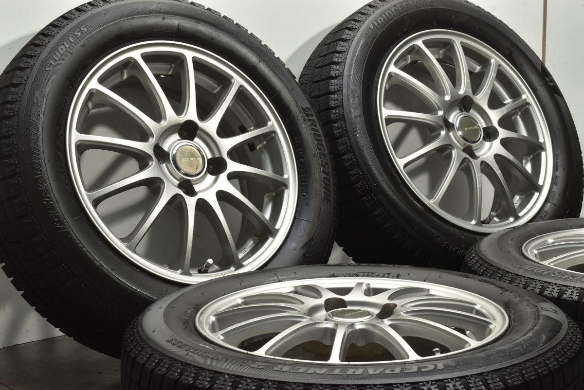 エコフォルム 15 in 5 J 45 PCD 100 ブリヂストン アイスパートナー2 175 65 R アクア ヴィッツ ポルテ フィット キューブ