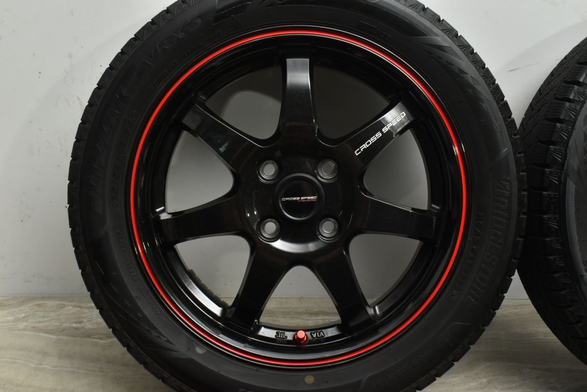  使用僅か CROSS SPEED 15 in 4 5 J 45 ブリザックVRX 3 165 55 R N BOX デイズ ルークス ワゴンR スペーシア アルト タント ムーブ 15インチ タイヤ ホイールセット