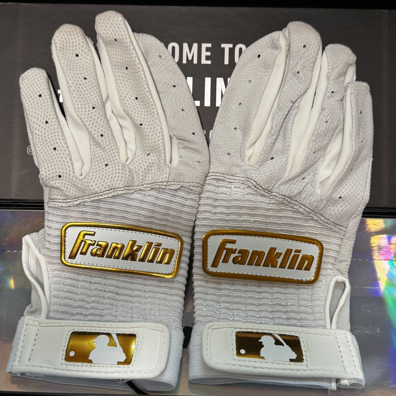 Franklin Pro Classic ホワイト ゴールド バッティンググローブ