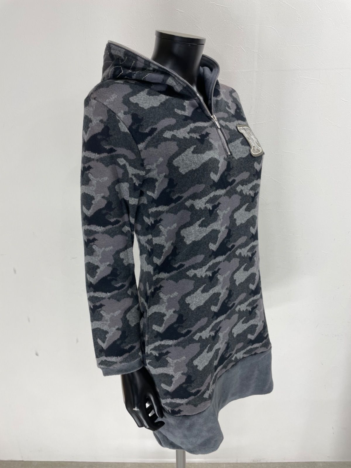 USED】RUSSELUNO ラッセルノ 綿 ハーフジップ 長袖 パーカー 裏起毛