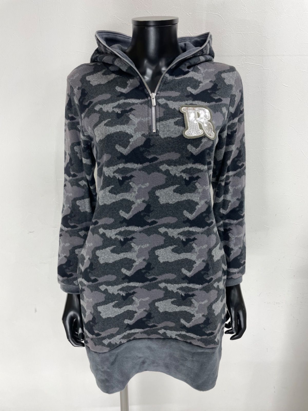 USED】RUSSELUNO ラッセルノ 綿 ハーフジップ 長袖 パーカー 裏起毛