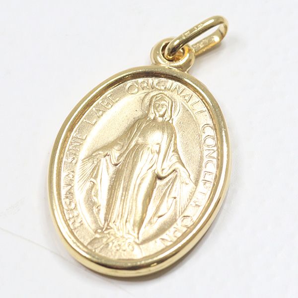 ウノアエレ UNOAERRE K18YG 聖母マリア メダイ ペンダントトップ L