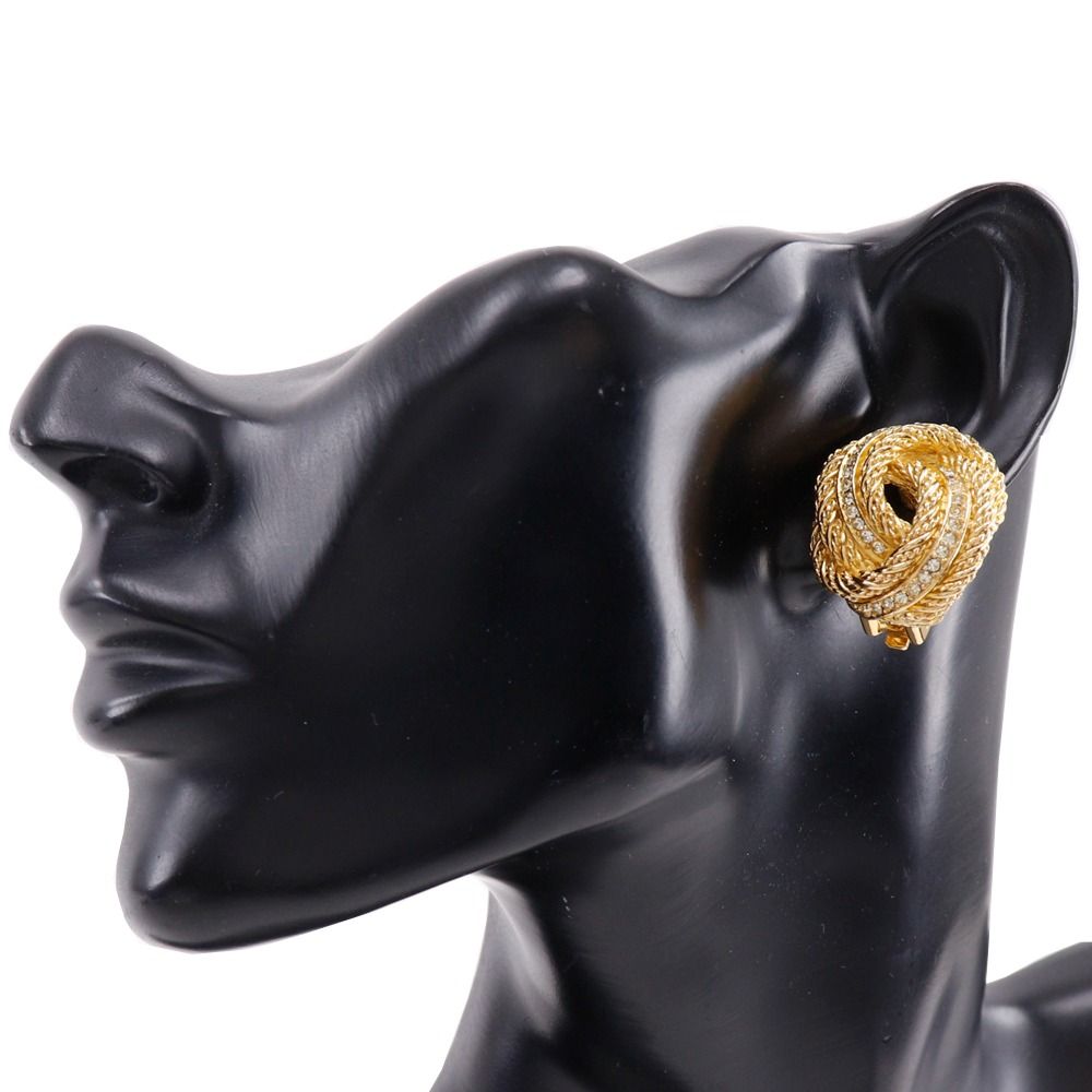 Dior クリスチャンディオール 金メッキ×ラインストーン レディース 28.4 g イヤリング